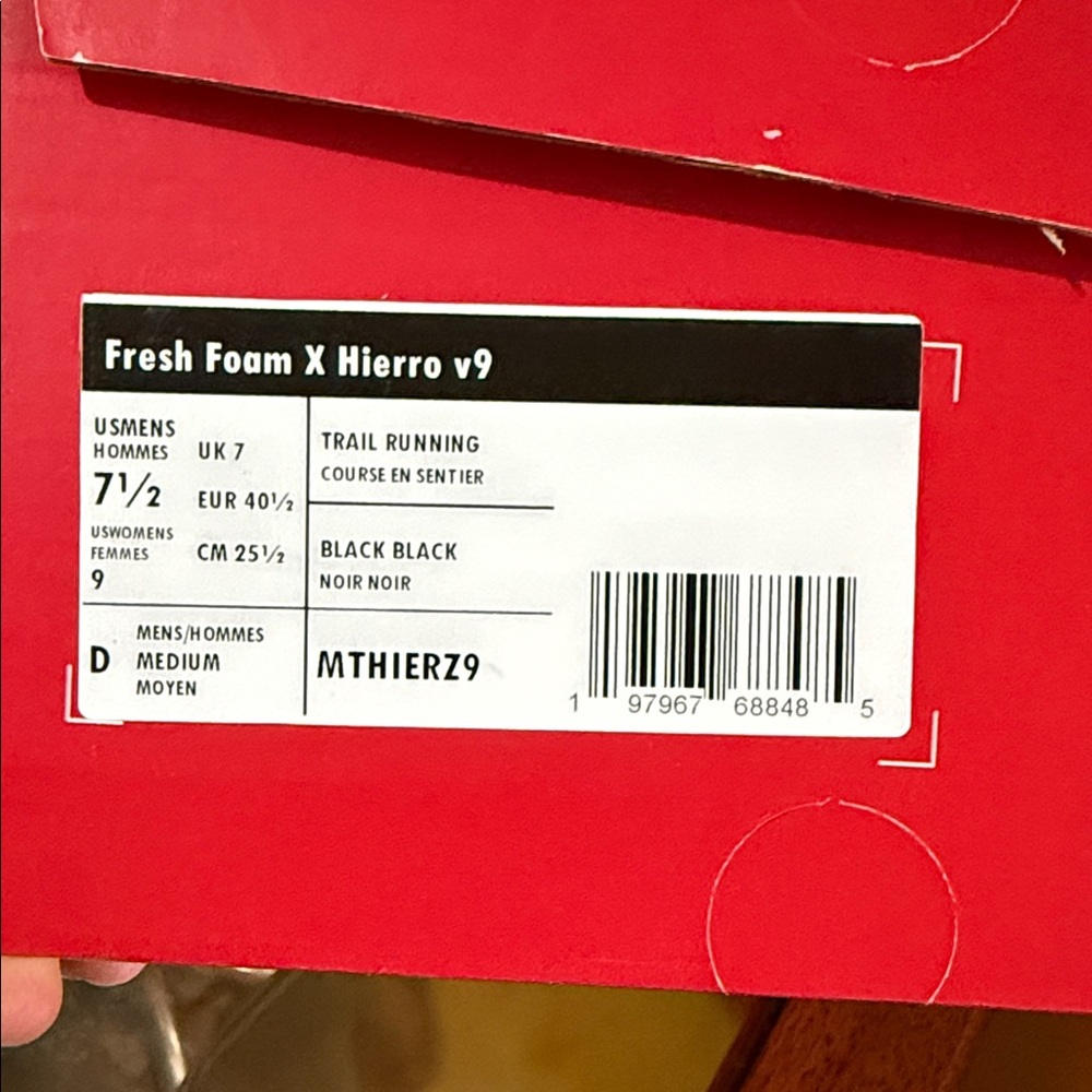 New Balance Fresh Foam X Hierro v9 Black Trail Shoes